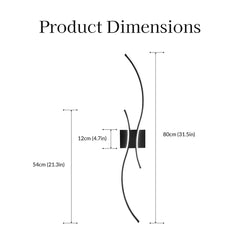 Curve Touch Dimming Battery Operated Wall Sconce