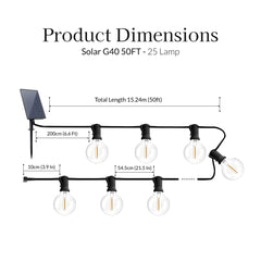 Sphere Solar Powered String Lights