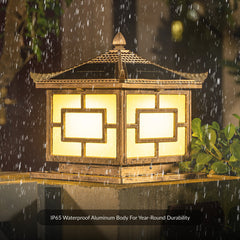 Pagoda Solar Powered Pillar Light