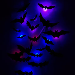 3D LED Bat Wall Lights - 24 Pack