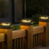 Angular Solar Powered Post Cap Light