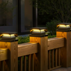 Angular Solar Powered Post Cap Light