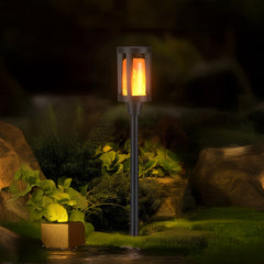 Caged Solar Powered Path Light