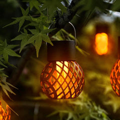 Lattice Flickering Flame Effect Hanging Lantern