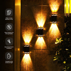 Waveform Solar Powered Wall Sconce