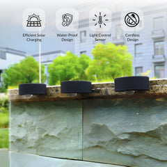 Cylinder Solar Powered Fence Light