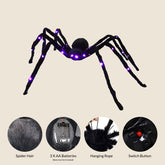 Giant 4ft Light-Up Halloween Spider Decoration