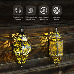 Ornate Solar Powered Pendant Light