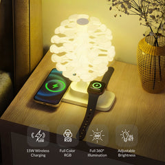 Geometric Wireless Charging Table Lamp