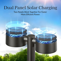 DualBeam Solar Powered Landscape Spotlight