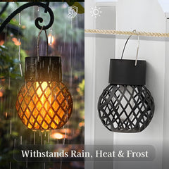 Lattice Flickering Flame Effect Hanging Lantern