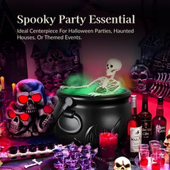 Enchanted LED Light Halloween Cauldron Mist Maker