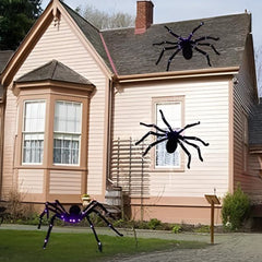 Giant 4ft Light-Up Halloween Spider Decoration