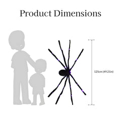 Giant 4ft Light-Up Halloween Spider Decoration