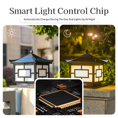 Pagoda Solar Powered Pillar Light