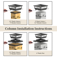 Angular Weatherproof Post Cap Light