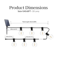 Sphere Solar Powered String Lights