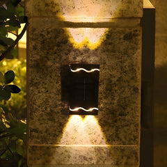 Waveform Solar Powered Wall Sconce