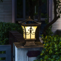 Pagoda Solar Powered Post Cap Light