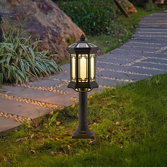 Hex Lantern Solar Powered Post Light