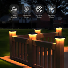 Crowned Solar Powered Post Cap Light