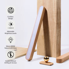 Brushed Touch Control Battery Operated Wall Sconce