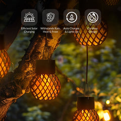 Lattice Flickering Flame Effect Hanging Lantern