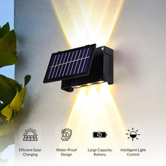 Angular Solar Powered Wall Sconce