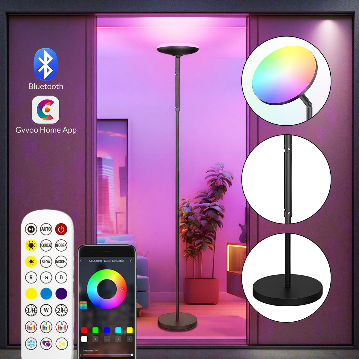 Slim Bluetooth Connectivity Floor Lamp