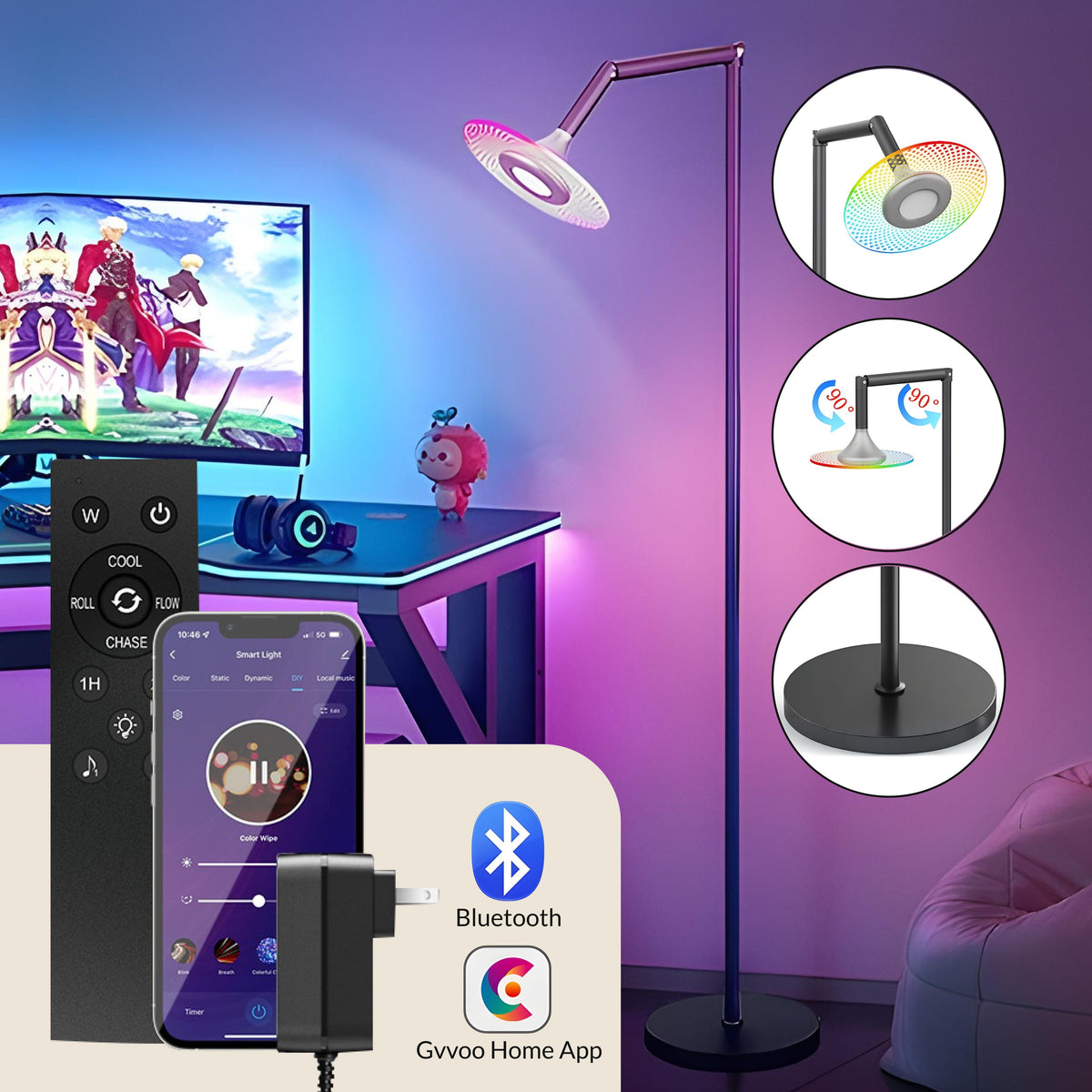 Halo RGB Lighting Floor Lamp