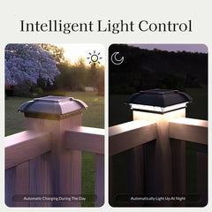 Crowned Solar Powered Post Cap Light