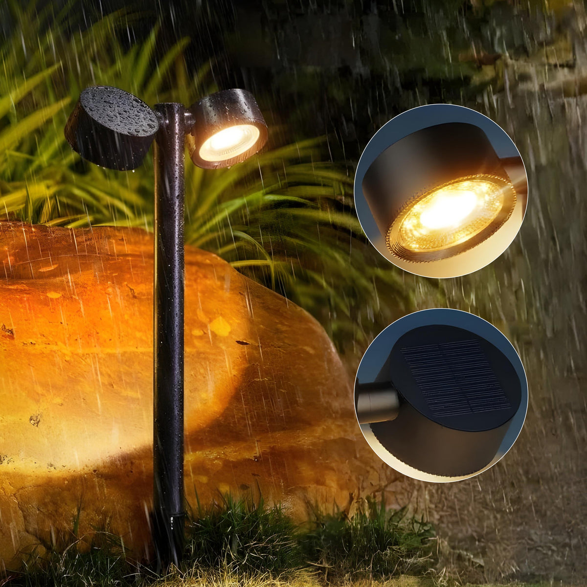 DualBeam Solar Powered Landscape Spotlight