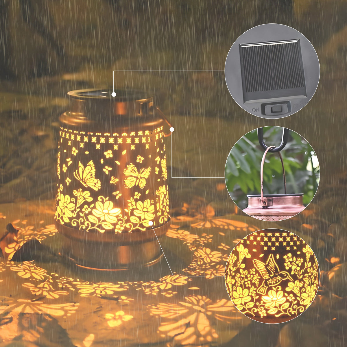 Ornate Solar Powered Lantern