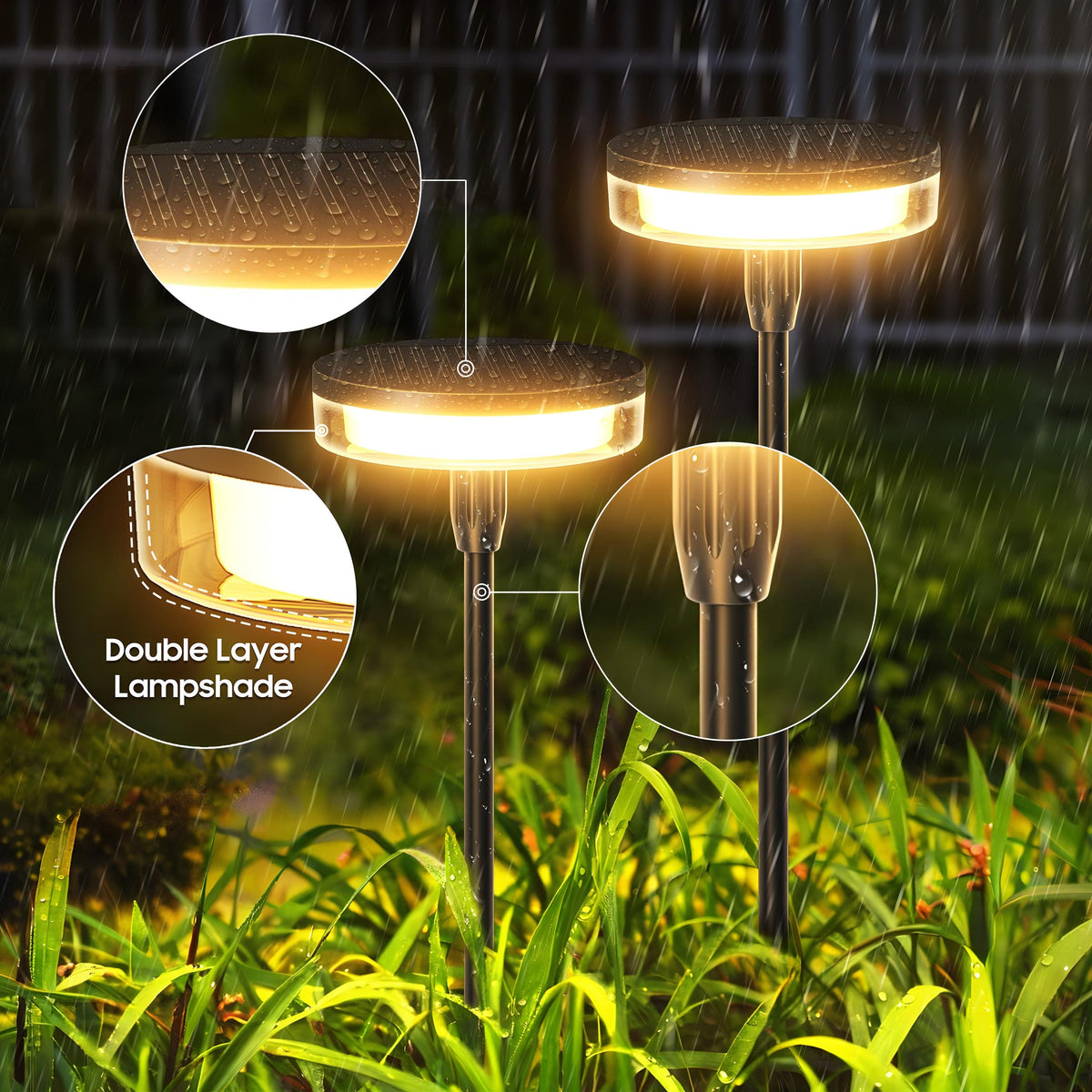 Cylinder Solar Powered Path Light