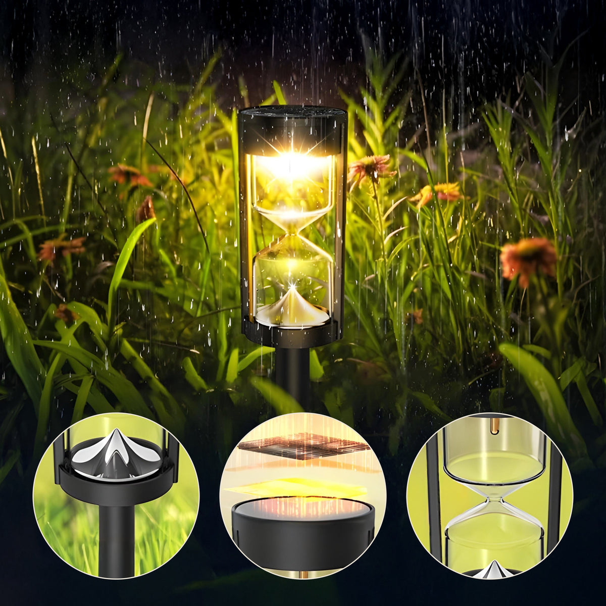 Hourglass Solar Powered Pathway Light