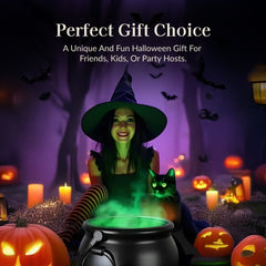 Enchanted LED Light Halloween Cauldron Mist Maker