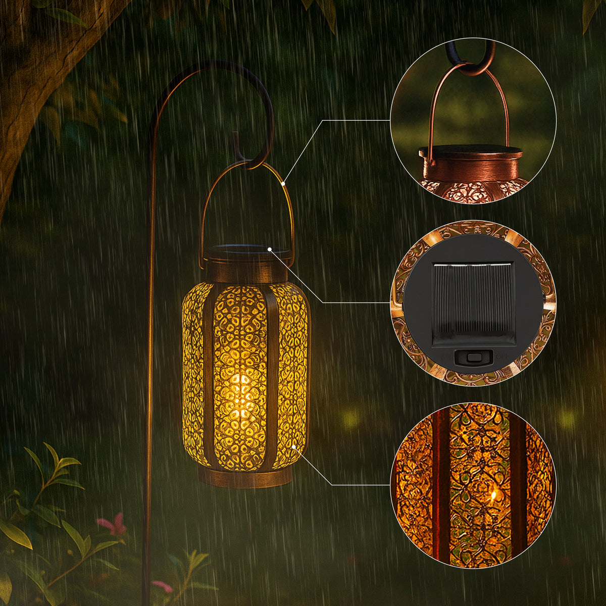 Filigree Solar Powered Solar Lantern