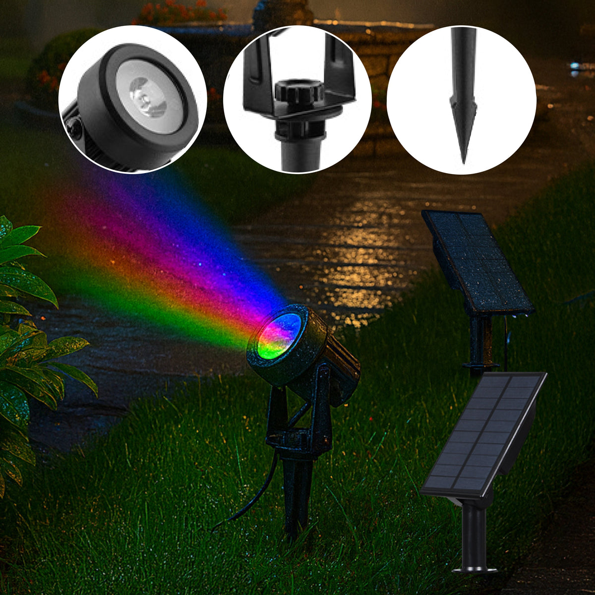 Spectrum Solar Powered Landscape Spotlight