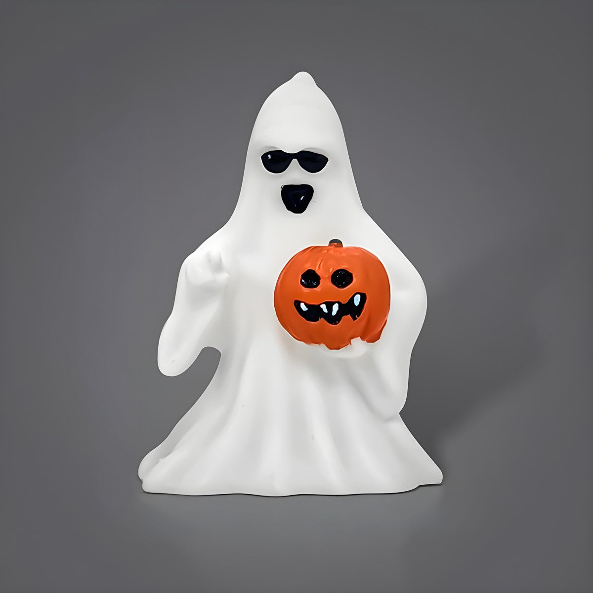 Ghost with Pumpkin Figurine