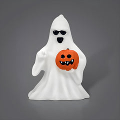 Ghost with Pumpkin Figurine